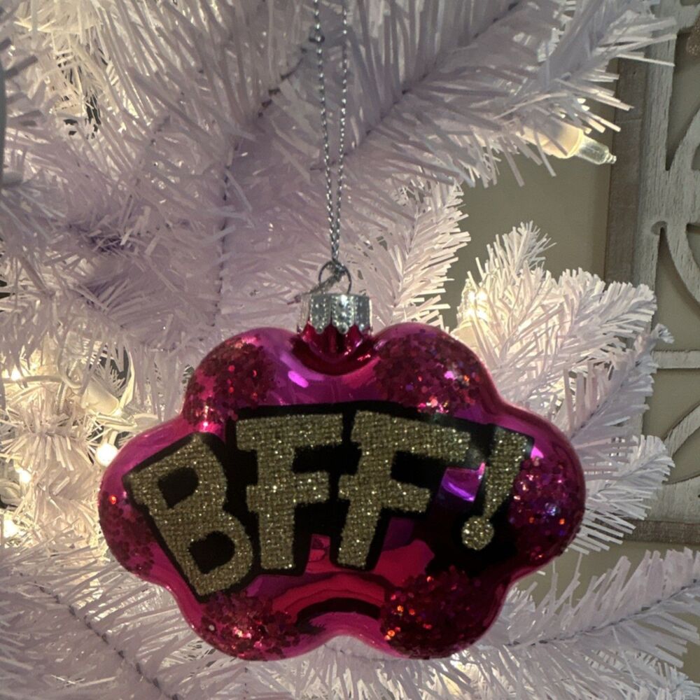 Ashland Cloud Pink BFF Christmas Ornament Hanging Holiday Decoration